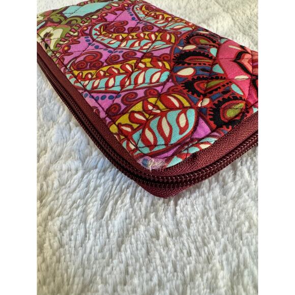 Vera Bradley Pink and Purple Paisley Zipper Wallet - Picture 6 of 6